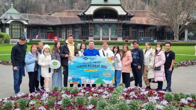 Super Travels group at the Casino Kursaal, Interlaken, Switzerland